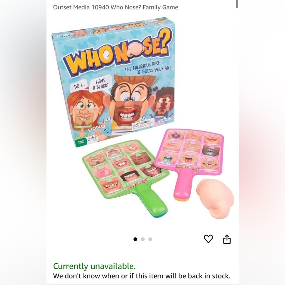 Who Nose? board Game
